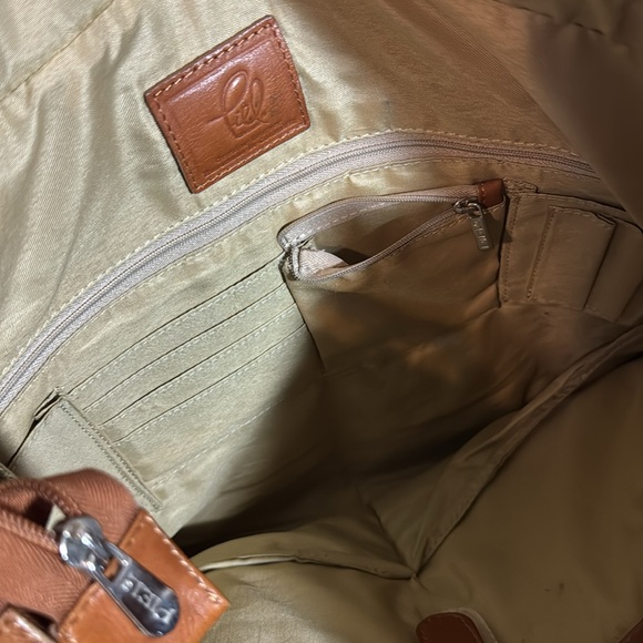 Piel Tan Leather Business Crossbody Messenger Bag - Picture 10 of 13